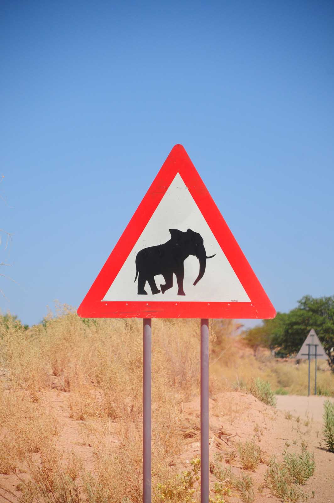 Panneau en Namibie