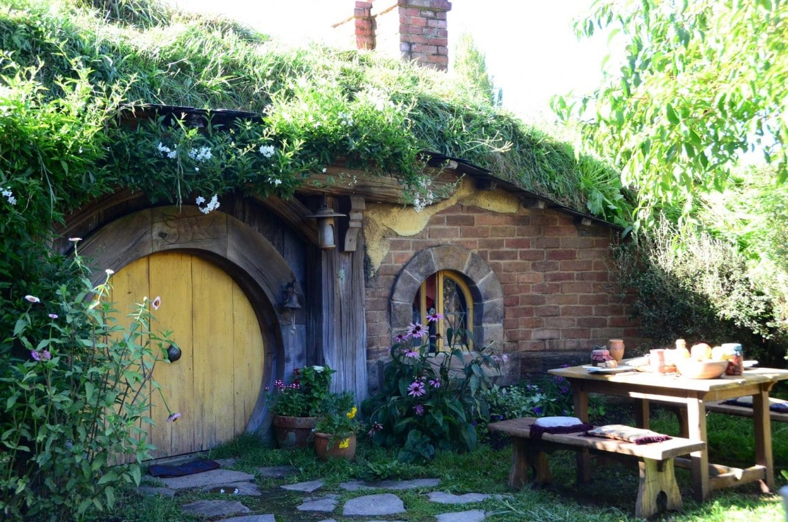 Maison de Hobbit à Hobbiton Nouvelle Zélande